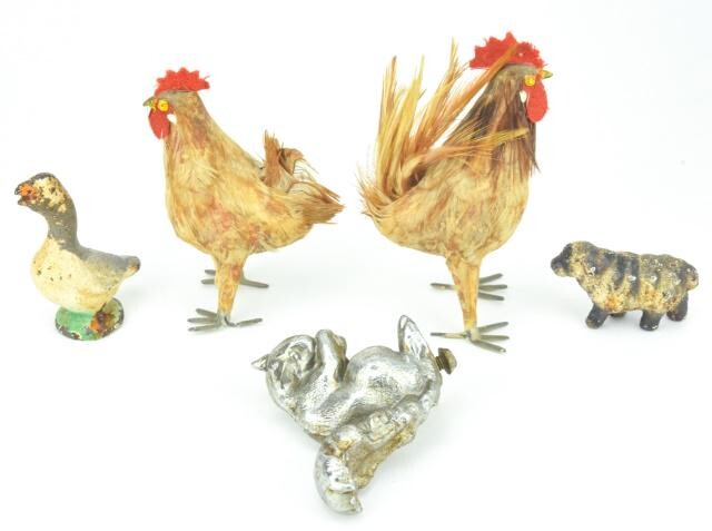 Assorted Antique Miniature Animal Statues