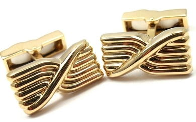 Authentic! Rare Vintage Tiffany & Co 18k Yellow Gold Cufflinks