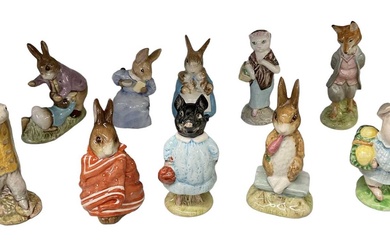 BESWICK; a group of ten Beatrix Potter figures including 'Sir...