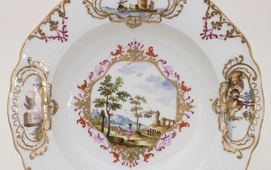 Barock Teller / A Baroque plate, Meissen, 1740...