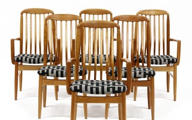 Benny Lindén, Set of Six Cherry Dining Chairs