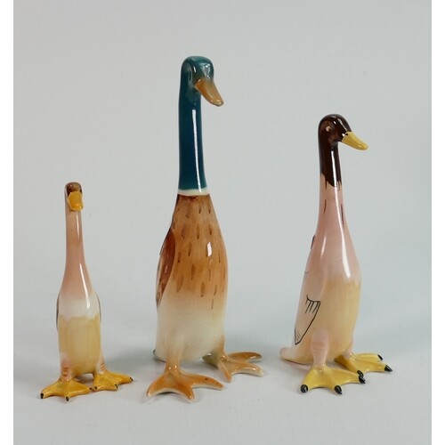 Beswick models of standing mallard ducks:early versions with...