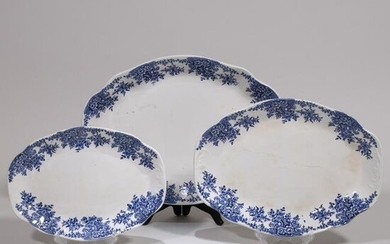 Blue Willow Porcelain Platters 19th Century