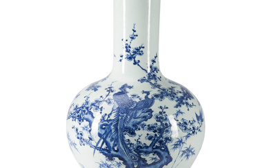 Blue and White Tianqiuping Vase, China, 20th century or later.