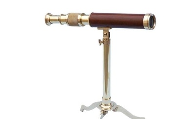 Brass And Wood Nautical Telescope