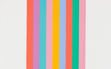 Bridget Riley CH CBE, British b.1931- Sideways, 2010; screenprint in colours on wove, signed, dated, titled and numbered 102/250 in pencil, sheet 46 x 32.5cm (unframed/mounted) (ARR)