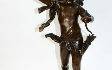 Bronze statue of cupid After August Moreau