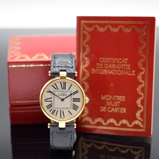 CARTIER Paris Vermeil ladies wristwatch reference 59003 with...