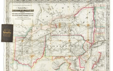 COLTON, GEORGE WOOLWORTH. Railroad Map of the Middle
