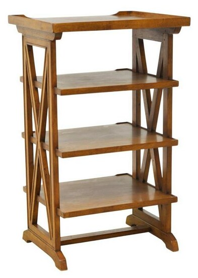 CONTINENTAL WALNUT FOUR-TIER ETAGERE/ BOOK STAND