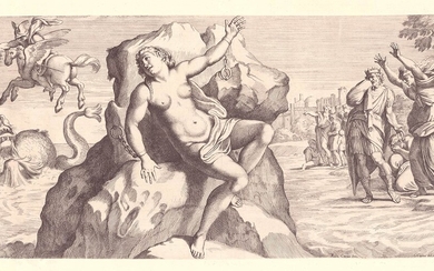 Carlo Cesio (1622-1682) after Annibale Carracci Perseus and Andromeda Etching...