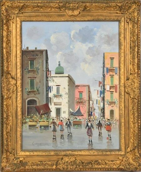 Carlo Ciappa (19th-20th Italy) Oil on canvas, NAPLES