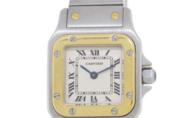 Cartier, Santos, montre-bracelet en or et acier, certificat
