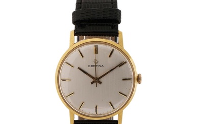 Certina A wristwatch of 18k gold. Ref. 5210. Mechanical movement with manual...