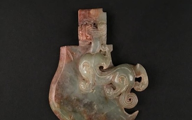 Chinese Archaic Carved Jade Axe