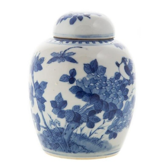 Chinese Export Blue/White Ginger Jar