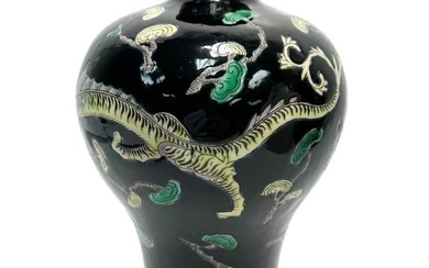 Chinese Famille Noire Meiping Vase