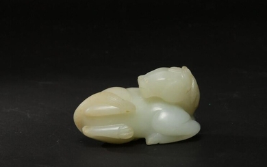 Chinese White Jade Carved Horse, 18th Century