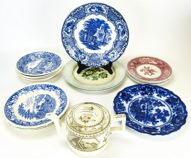 Collection Antique Blue & White Transfer Ware