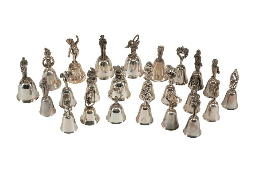 Collection of 24 Silverplate Bells