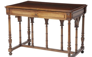 Continental Baroque Style Walnut Writing Table