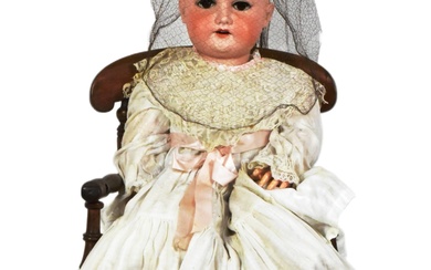 DOLLS - LARGE ARMAND MARSEILLE BISQUE HEADED DOLL