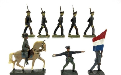 DURSO, 8 pieces, "Dutch Army", rare, 1 hussar...