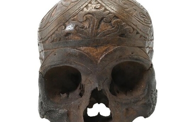 Dayak Skull Head Hunters Human Trophy.