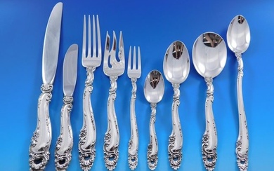 Decor by Gorham Sterling Silver Flatware Service for 12 Set Service 121 Pieces