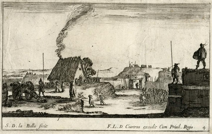 Della Bella, Veduta di accampamento, 1641