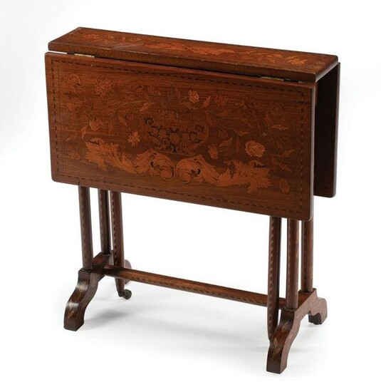 Dutch Marquetry and Mahogany Sutherland Table