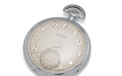 E Gubelin, Lucerne manual winding open face pocket watch with...