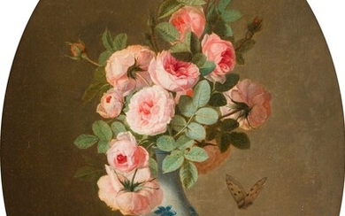 École FRANCAISE du XIXe siècle Vase de roses... - Lot 60 - Ader