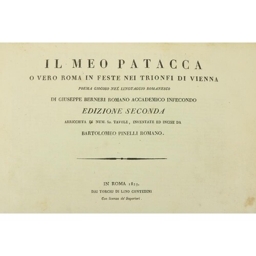 Engraved Plates: Pinelli (Bartolomew) Il Meo Pata...