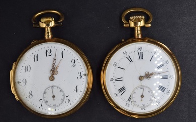 Ensemble de deux montres de poche en or jaune... - Lot 460 - Rossini