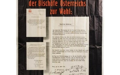 A poster "Unified Statement of the Bishops of Austria
