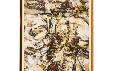 Ernest Briggs 1955 Oil on Canvas Abstract Painting