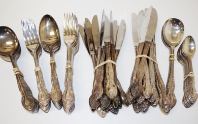 Extensive Rodd silver plate cutlery set