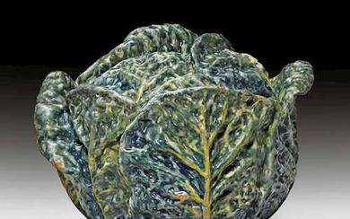 FAIENCE TUREEN DESIGNED AS A SAVOY CABBAGE