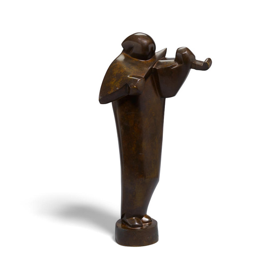 FERDINAND PARPAN (1902-2004) The Violinist circa 1945 patinated bronze, signed...