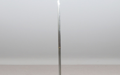 FLOOR LAMP. Brass and chrome-plated metal. Italy, contemporary manufacturing.