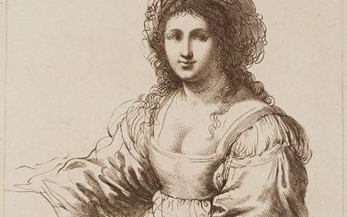 FRANCESCO BARTOLOZZI Florence (1725) / Lisbon (1815) "Woman with a book"