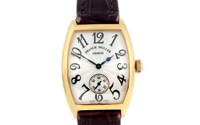 FRANCK MULLER - an 18ct gold Casablanca wrist watch, 28mm.