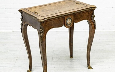 FRENCH LOUIS XV STYLE BURL WALNUT TABLE