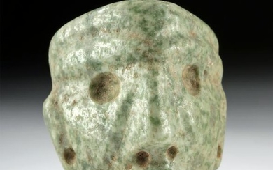 Fine Guerrero Greenstone Head Amulet
