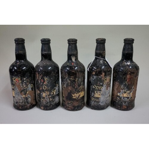 Five bottles of Royal Oporto vintage port, unknown vintage, ...