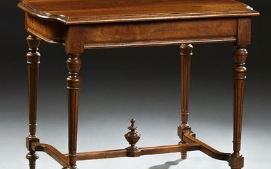 French Louis XV Style Carved Walnut Writing Table