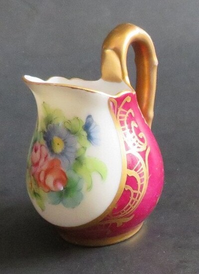 French Porcelain Creamer Meissna Limoges 1890s-1910s