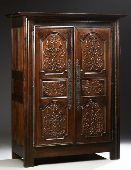 French Provincial Carved Oak Homme Debout, 19th c., the