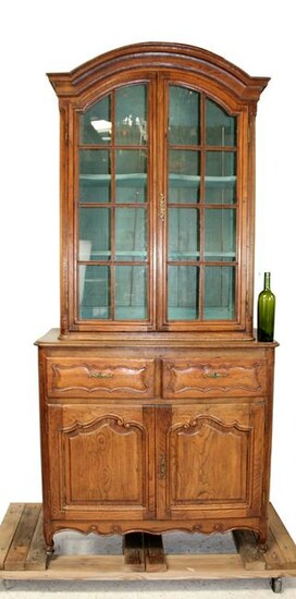 French Provincial arched top bookcase